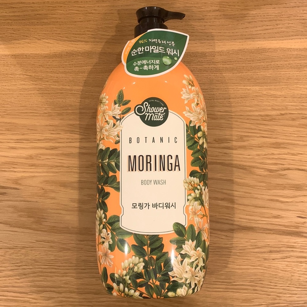 New Korean Shower Mate Total Body Care ~ Botanic Moringa Body Wash 42.3 fl oz
